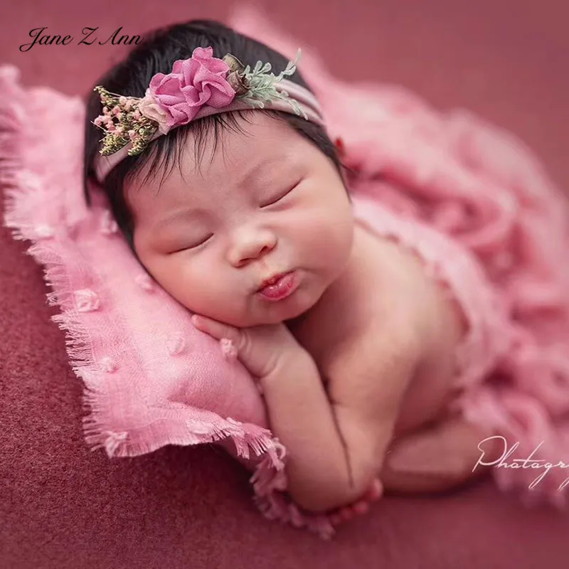 Jane Z Ann Baby реквизит для фотосессии новорожденных многоцветные платки с кисточками хлопковая льняная одежда 60 см* 165 см аксессуары для студийной съемки