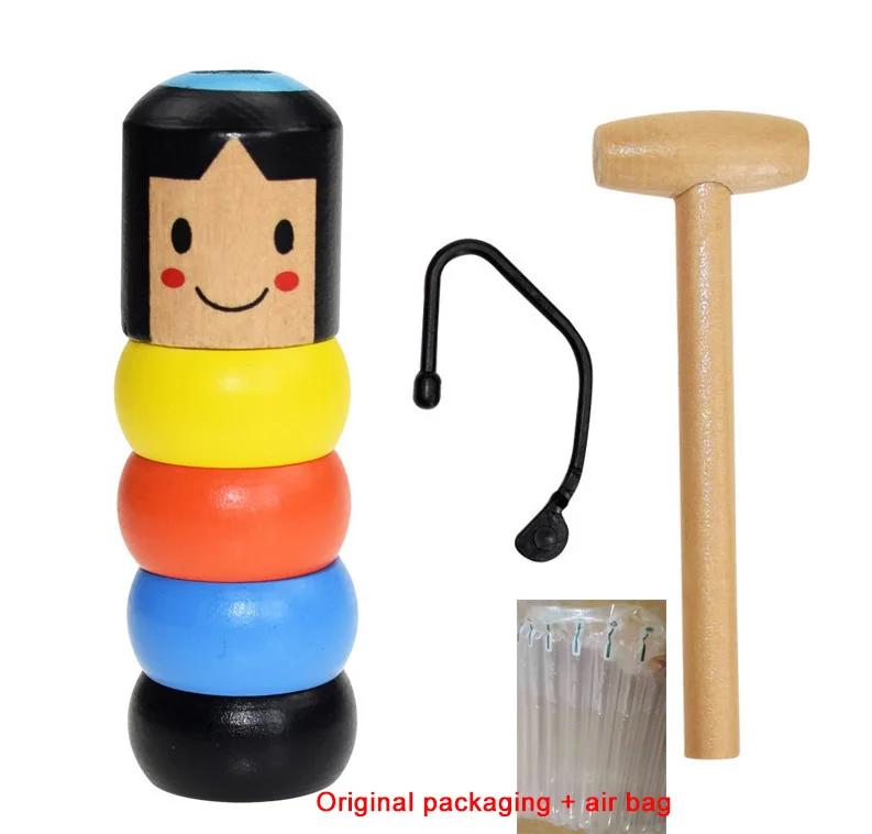 1 pcs air protect Immortal Daruma Небьющийся деревянный человек волшебная игрушка фокусы крупным планом сценический магический реквизит забавная игрушка аксессуар Быстрая подарок - Цвет: 1 pcs air protect