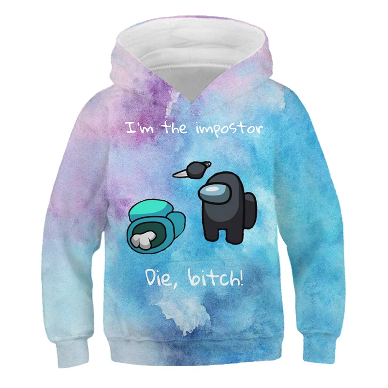 

3D Among Us Hoodies Autumn Kids Impostor Funny Game Anime Pullover Cartoon 4-14Y Teen Boy Clothes Sweatshirt Long Sleeve Sudader