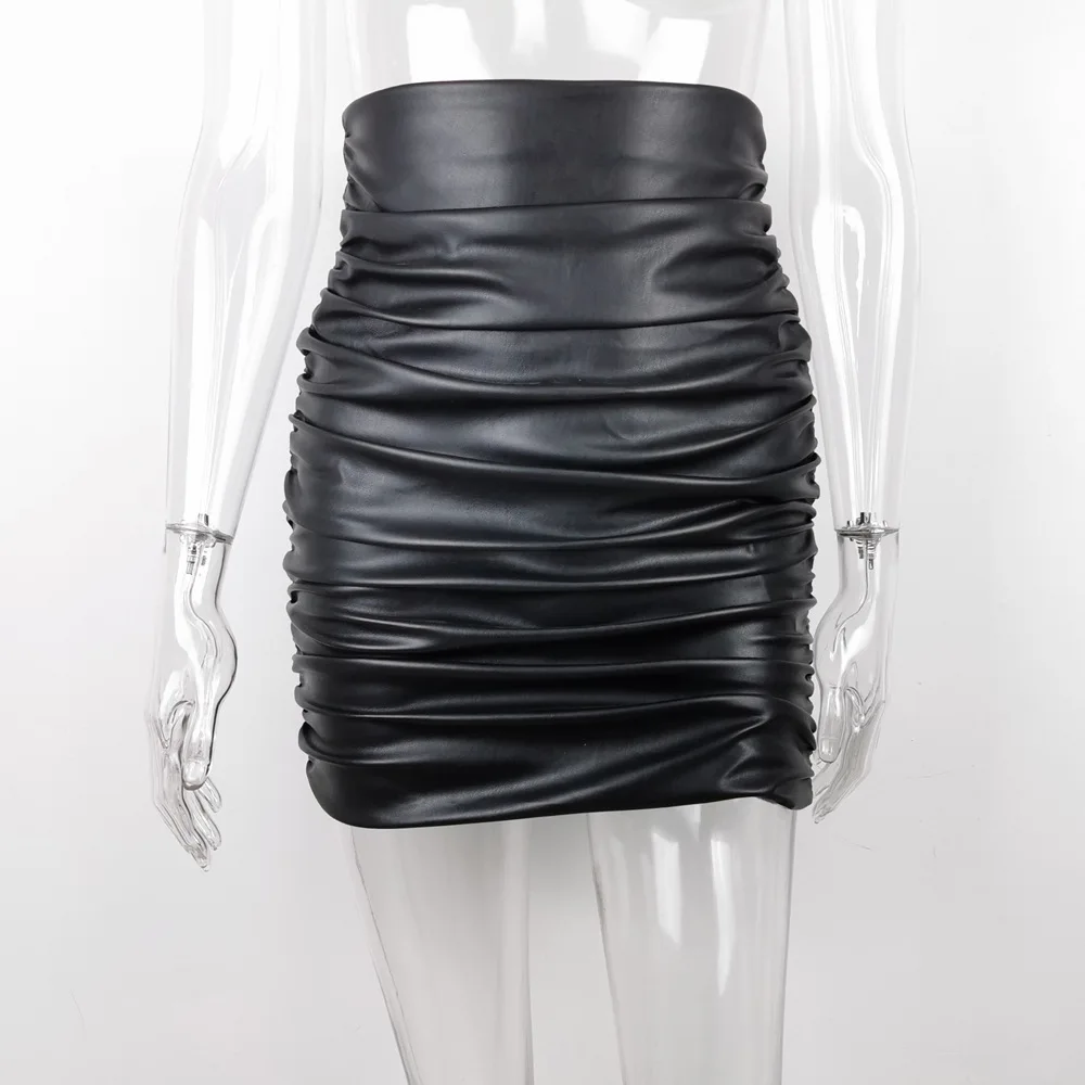 

INS Hot Style Sexy Ladies'Short PU Leather Skirt Tall Waist OL Slim Skirt