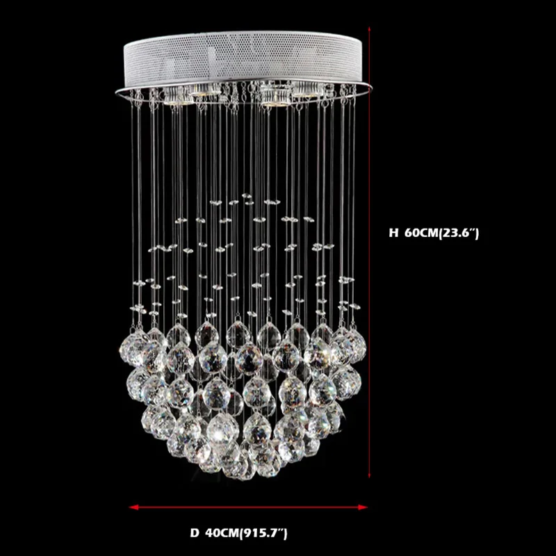 Круглая Люстра для гостиной спальни лестницы люстра Подвесная лампа K9 кристалл
