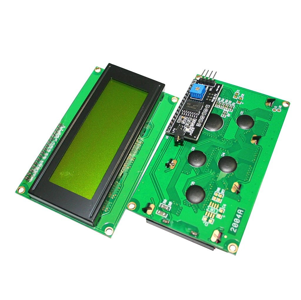 1 шт. lcd 2004+ igc 2004 20x4 2004A зеленый экран HD44780 символ lcd/w IIC/igc последовательный интерфейс модуль адаптера - Цвет: Yellow Green I2C