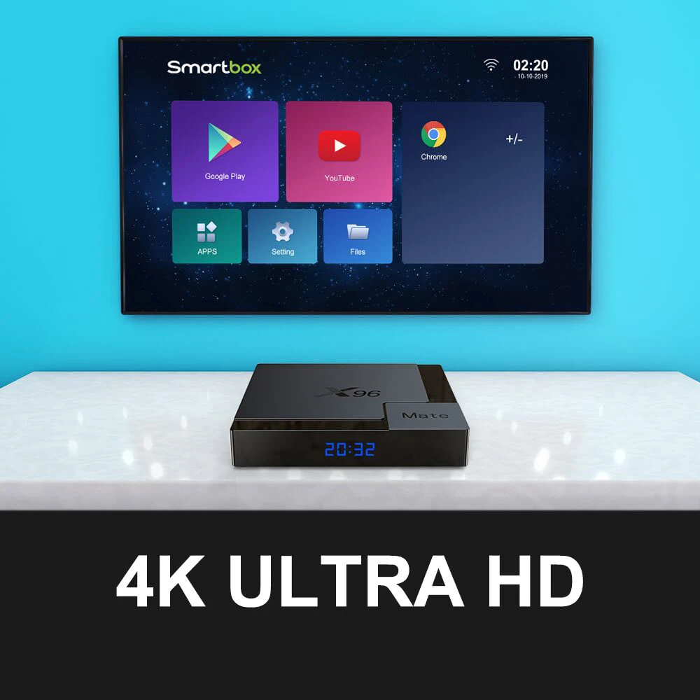 

Приставка Смарт-ТВ X96 Mate, Android 10, 4 + 32 ГБ, Wi-Fi, 4K