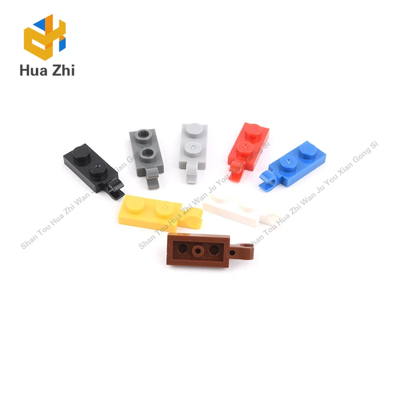

50PCS 63868 Plate Special 1x2 with Clip Horizontal on End Building Blocks Parts MOC DIY Education Build Toys Brick