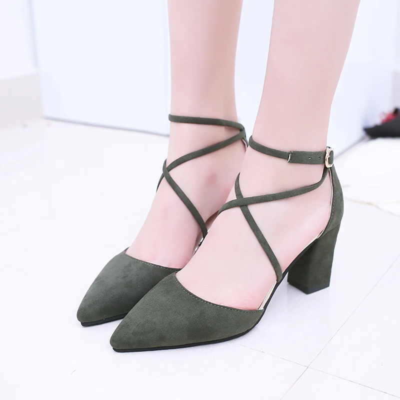 

Women's cute and comfortable pink low-heeled shoes Women's casual spring and summer clip high-quality high-heeled shoes