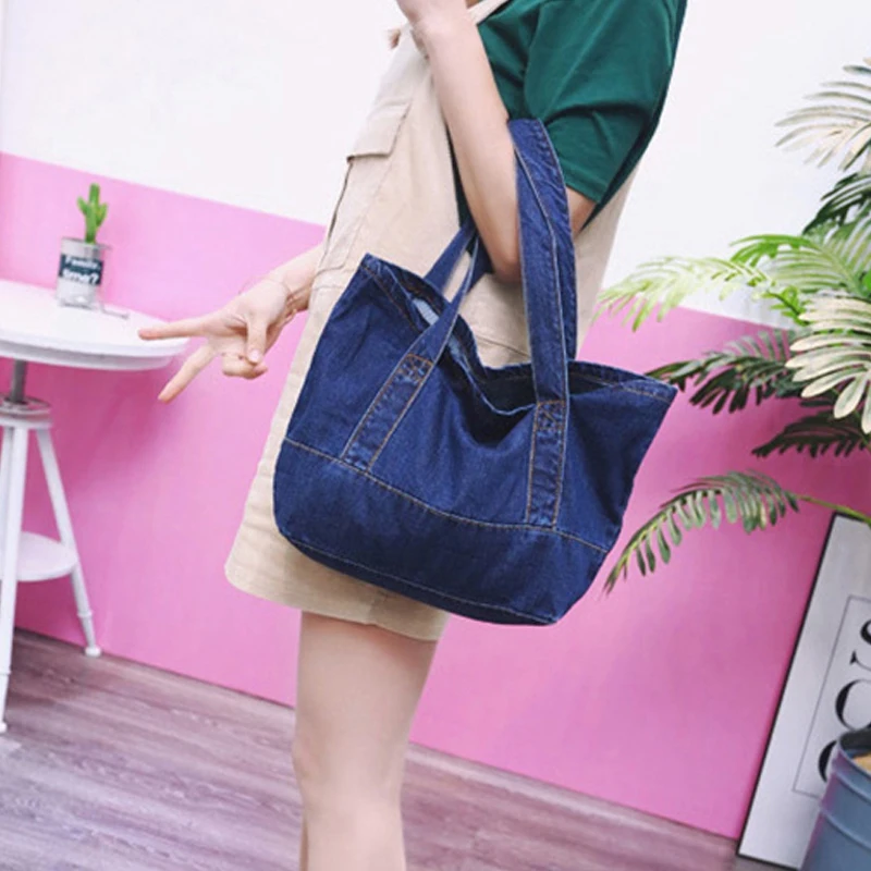 Модная женская джинсовая сумка модные сумки через плечо японская маленькая