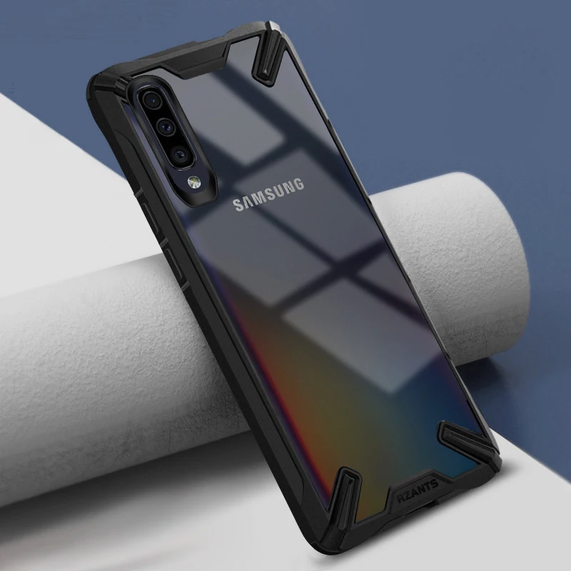 A51 Case for Samsung Galaxy A71 Note 10 Plus Airbag Anti-fall Shell Transparent Acrylic Mobile Phone Cover |