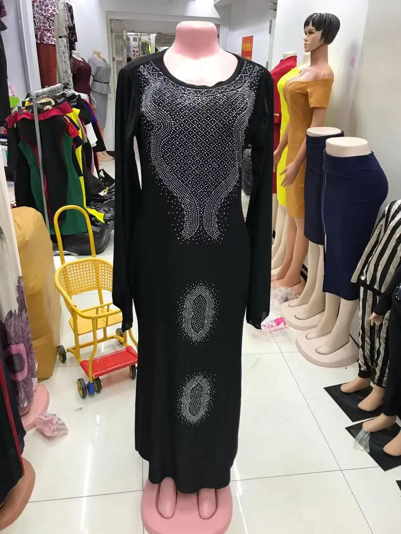 2019 Новое Африканское бриллиантовое шифоновое длинное платье Дашики из 100% хлопка