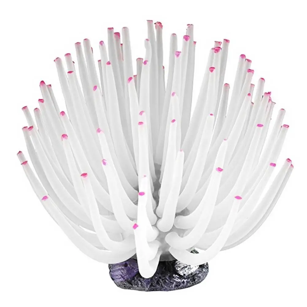 Водное растение мягкий искусственный морской шар анемон орнамент для аквариума