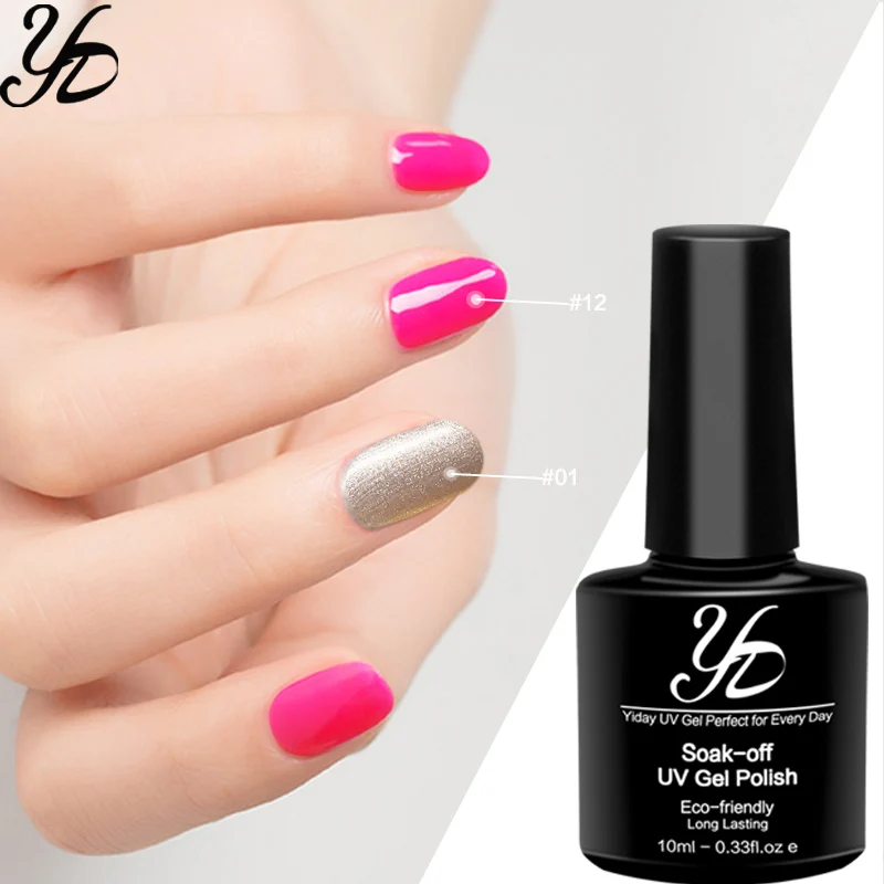 Yiday 1 шт. ярко-розовый розово-красный лак для ногтей УФ-Гель-лак розовый глубокий
