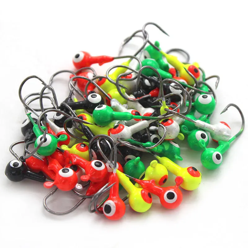 10pcs/Lot Jig Head Hooks 5Colors 1g-7g Saltwater Accessories Bass Perch Fishhooks Jigging Hooks Fishing Tackle Peche Assist Hook