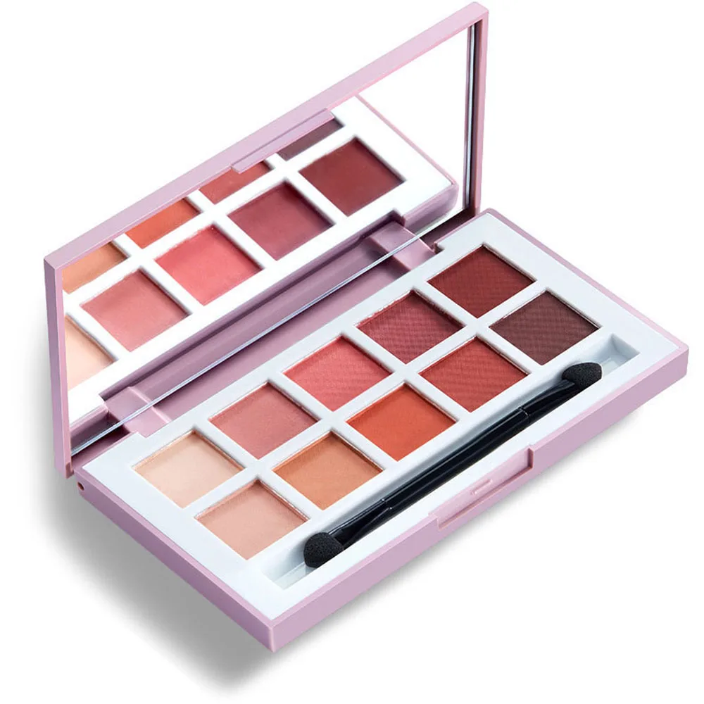 Тени для век 10 цветов Палетка Гламурная дымчатые цветные тени мерцающие