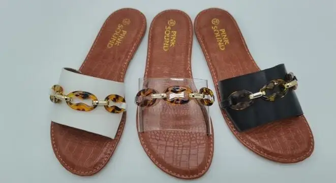 

Free send 2020 new women's leather fashion women's shoes sandals flat with ladies bright color beach shoes outdoor trend slipper