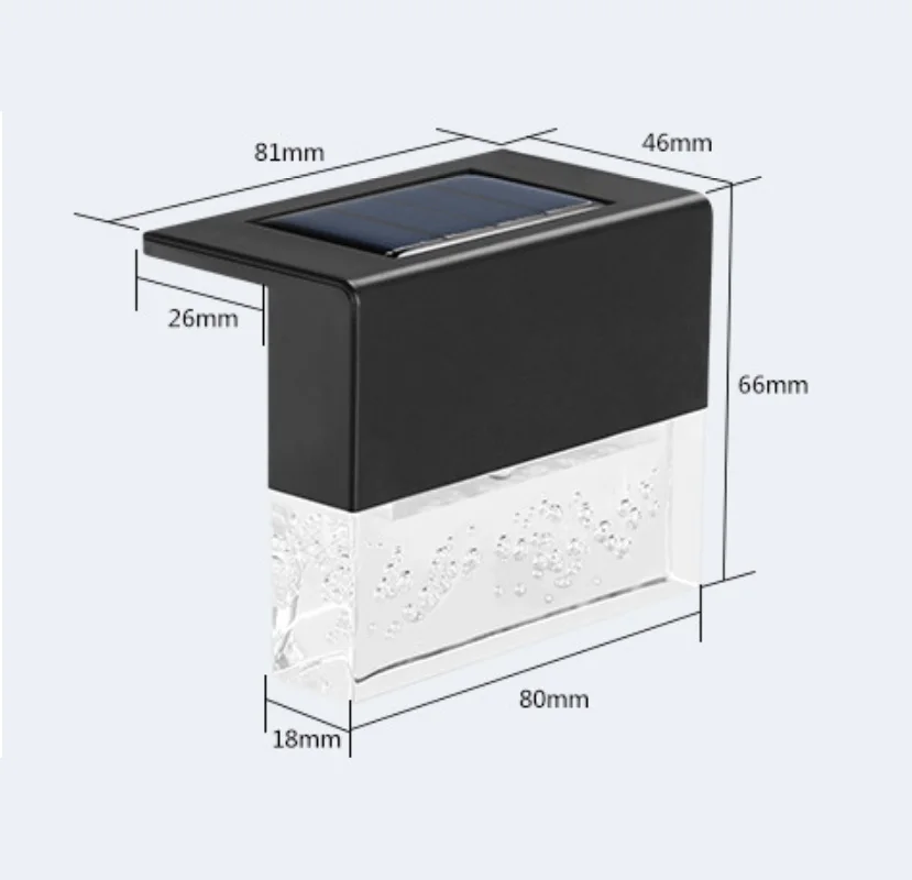 

Solar Fence Light Outdoor Bright Deck Lights with Light Sensor Waterproof for Patio Yard Step Railing Stairs Garden Lamp Decor