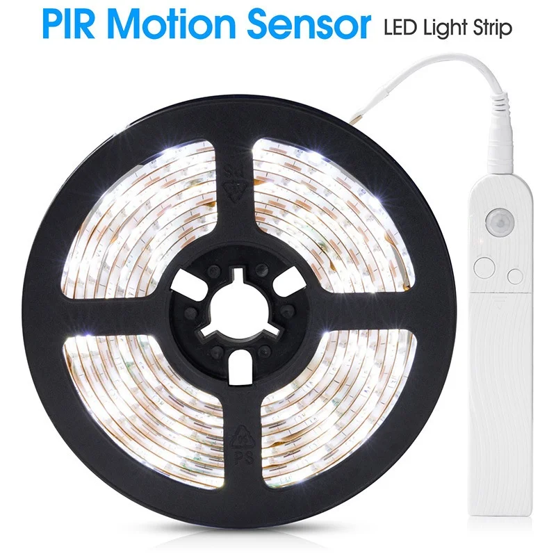 

PIR Motion Sensor LED Strip Waterproof LED Lights Battery +USB Powered Children's Night Light for Bedroom Wardrobe Kitchen Stair