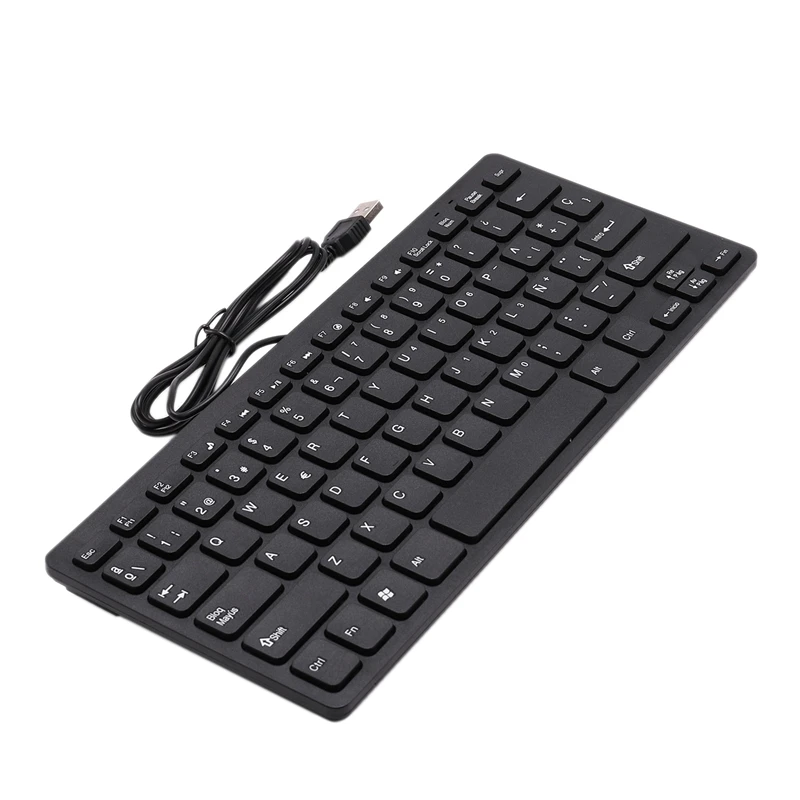 Проводная USB испанская/английская двуязычная клавиатура для планшета/Windows
