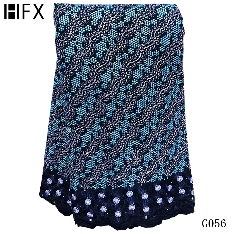 HFX африканская кружевная ткань швейцарское кружево хлопок сухая высокое