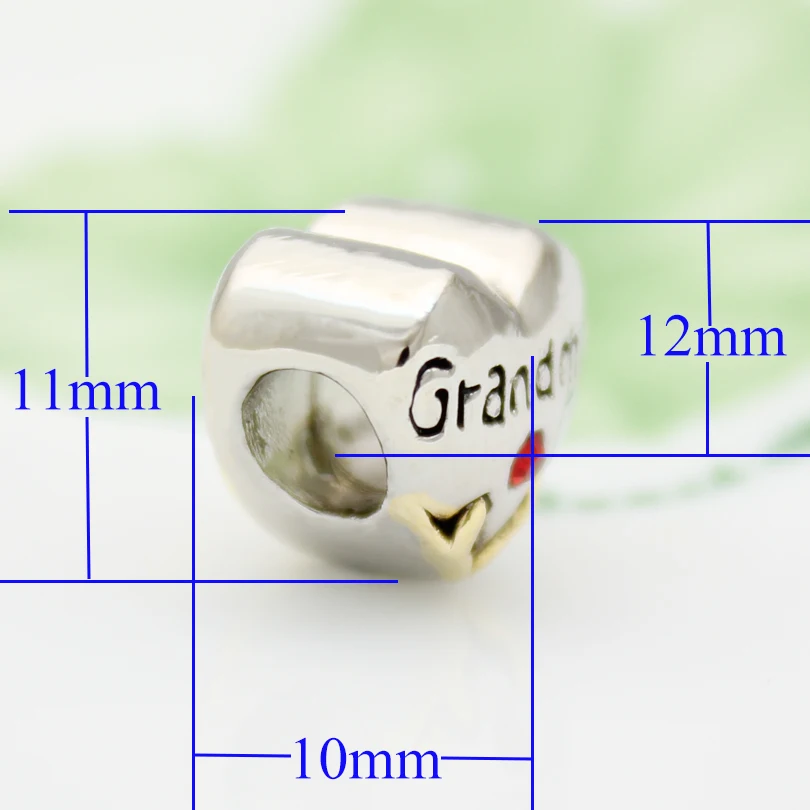 Бесплатная доставка подвеска в виде сердца бабушка красные кристаллы подходят