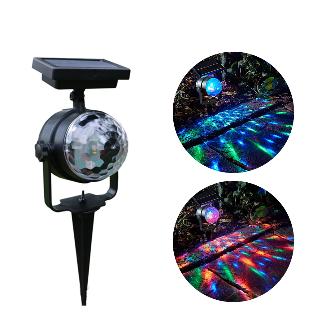 

Solar Rotating Color Projection Lamp Outdoor Solar Lawn Lamp Garden Lamp Festive Atmosphere Color Light Rotating Solar Lamp