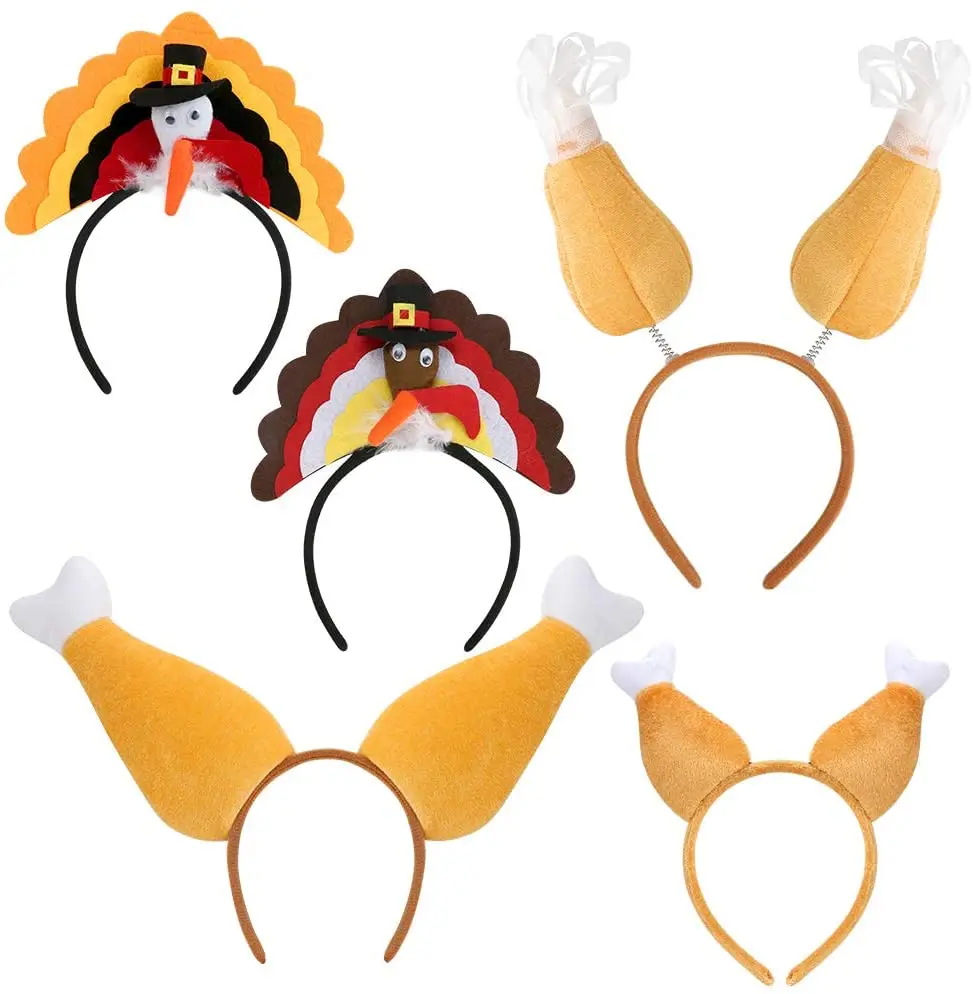 

5 шт., повязка на голову с индейкой на День Благодарения