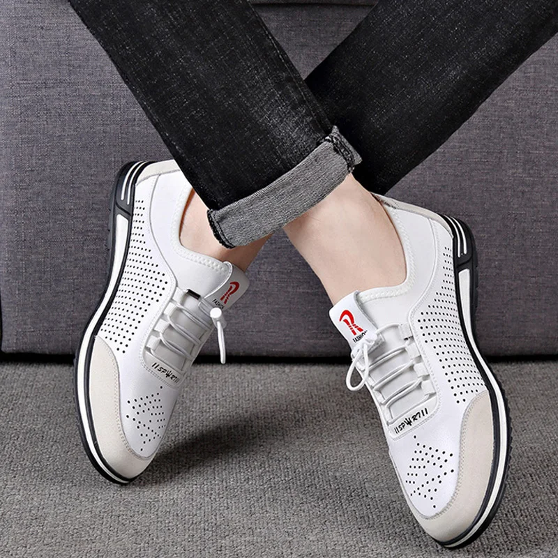

Men Shoes Breathable Men Casual Shoes Sneakers Genuine Leather Male Shoes Comfortable Flat Shoes For Men tenis masculino
