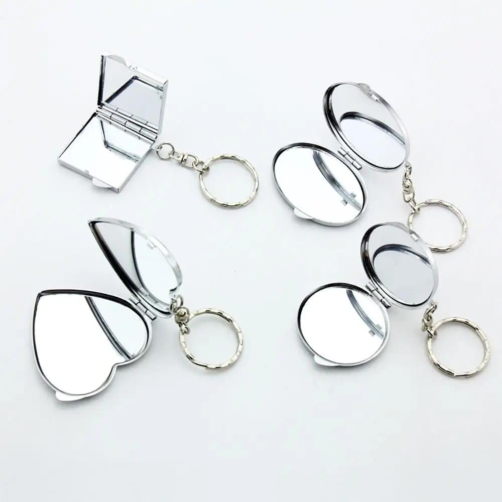 1 шт. портативное складное зеркало для макияжа брелок ключей карманное