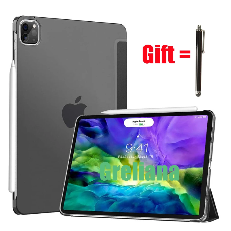 Чехол для iPad Pro 11 2020 2018 ультратонкий легкий Магнитный полупрозрачный матовый