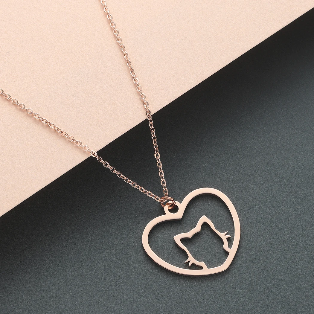 Cxwind новые полые ожерелья с головой кота для домашних животных ожерелье подвеской