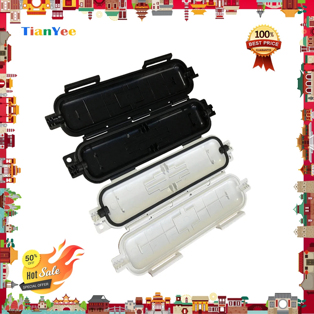 10/50pcs SC/APC Fiber Drop Cable Protect Box Waterproof Grade IP65 White or Black Color FTTH Fiber Accessories Cable Protecter