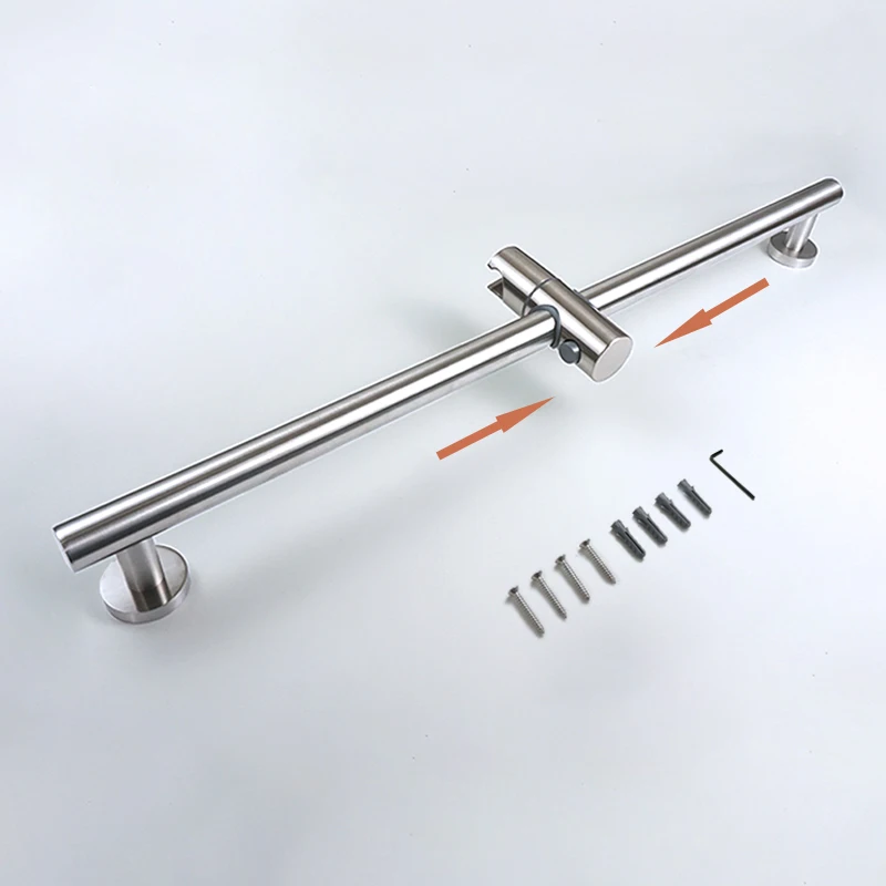 Скользящая стойка для душа из матовой нержавеющей стали передвижная