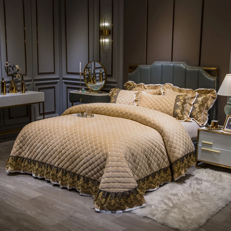 Роскошное Хрустальное бархатное Фланелевое флисовое стеганое постельное белье