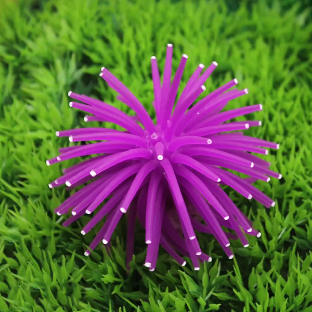 Мини искусственный урцин Сфера аквариум орнамент морской мяч Ежик 6 цветов