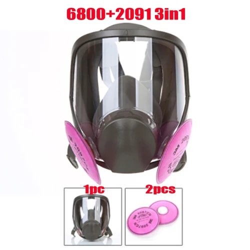 3in1 set Защита 3/15/17 в 1 защитный противогаз для 6800 противогаз картина распыления полная уход за кожей лица Уход за кожей лица из респиратор - Цвет: 3in1 set
