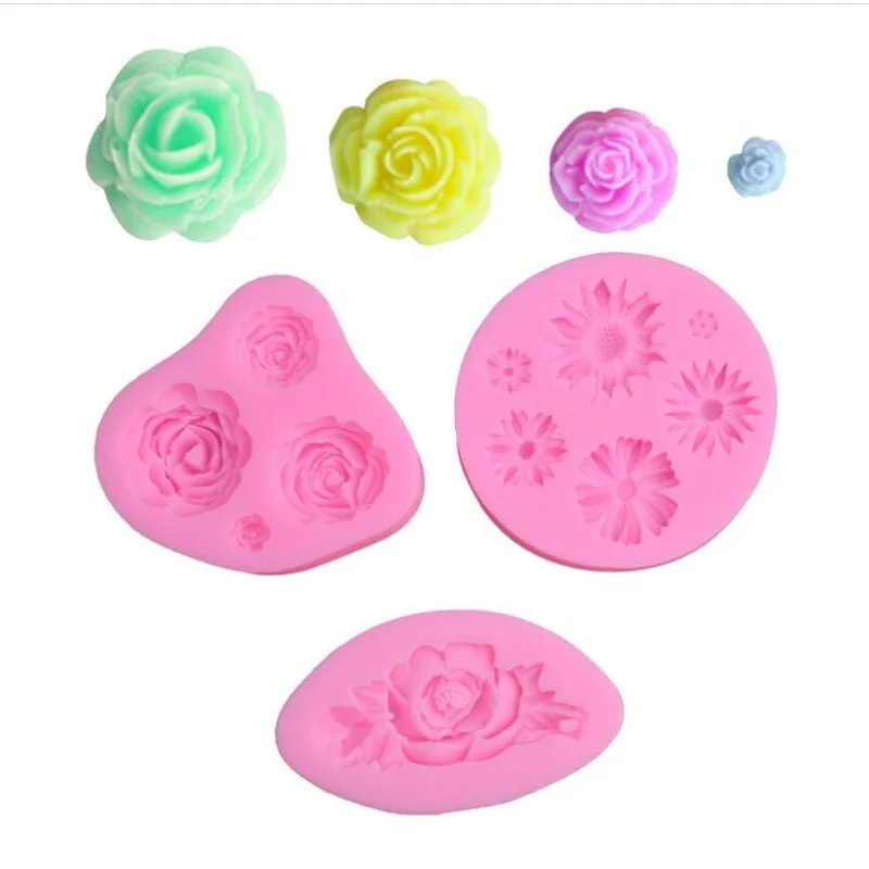 

Sugar Buttons Silicone Mold DIY Fondant Cake Decorating Tools Chocolate Gumpaste Lace border Mold Baking Utensils