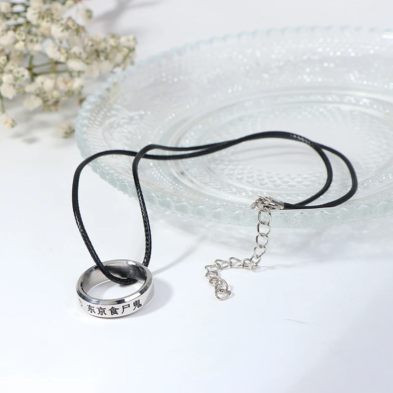 Косплей Аниме Токийский Гуль канеки титановая сталь кольцо на палец ожерелье |