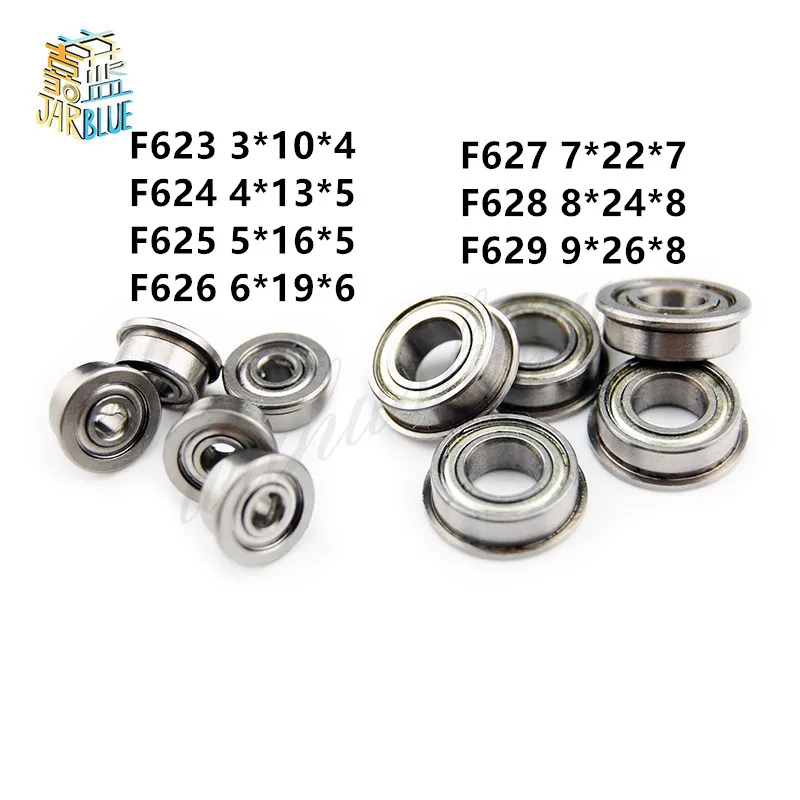 5 шт. высокое качество F623ZZ F624ZZ F625ZZ F626ZZ F627ZZ F628ZZ F629ZZ фланцевые шарикоподшипники с