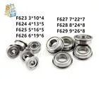 5 шт. высокое качество F623ZZ F624ZZ F625ZZ F626ZZ F627ZZ F628ZZ F629ZZ фланцевые шарикоподшипники с глубоким желобом для 3D-принтера