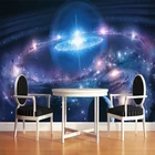 Пользовательские Современные минималистичные звездное небо космическая Галактика 3D Роспись Ресторан KTV бар Детская комната интерьер декор самоклеящиеся обои