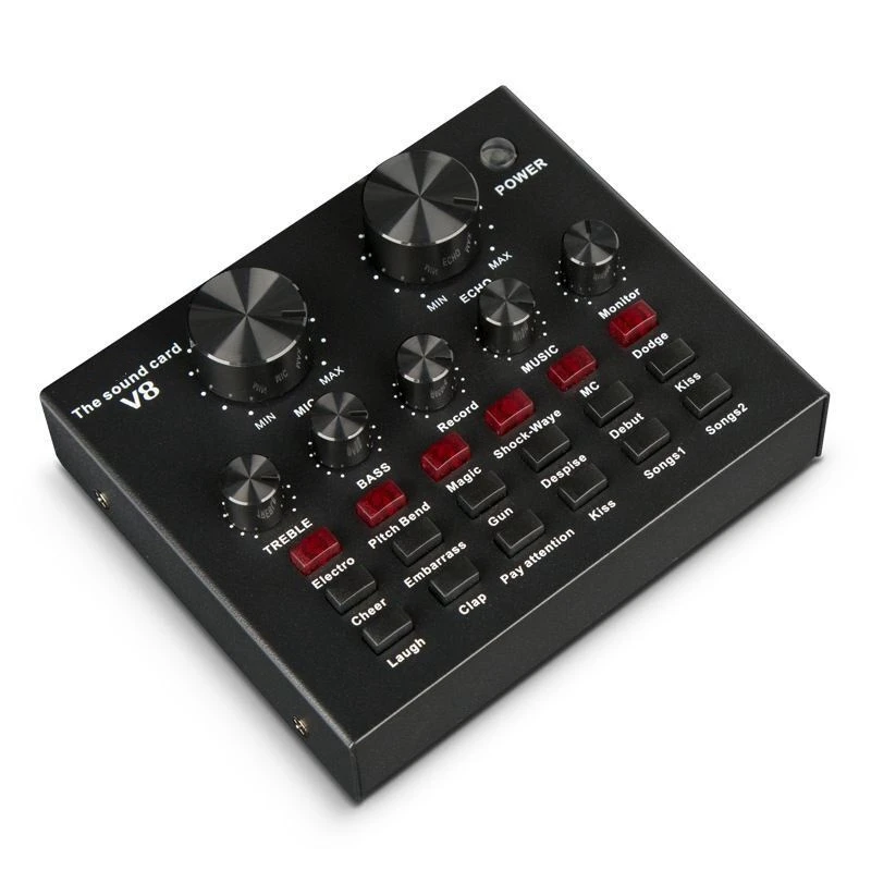 

BM800 Microphone Kit with V8 Sound Card Professional Microphone Studio Condenser Microphone for Computer