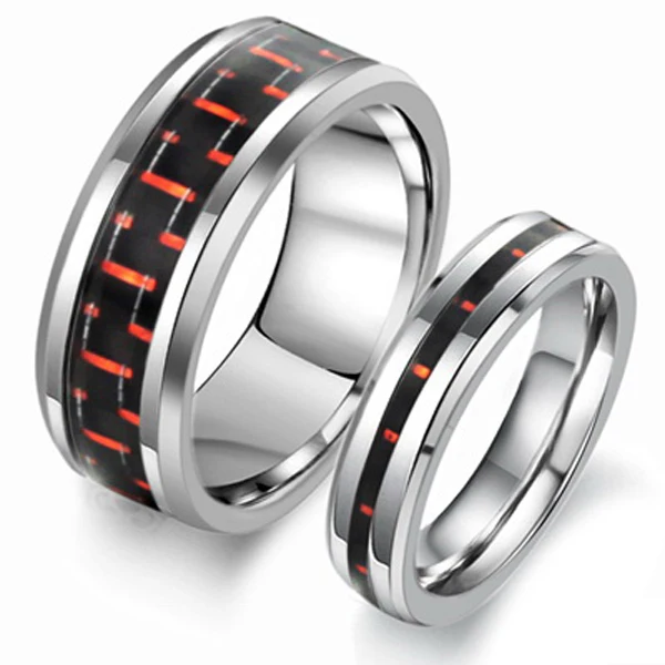

wedding rings 2019 Promotion Ring Anel Masculino Anillos 7mm Sliver Ring Accessories Fashion Jewelry Carbon Fiber Steel Finger