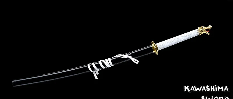 Кованая японская катана с мечом дагона пластиковая ручка из настоящей стали