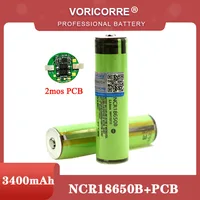 Аккумуляторная батарея NCR18650B, 2021 мА ч, 18650 в, с печатной платой, для фонариков