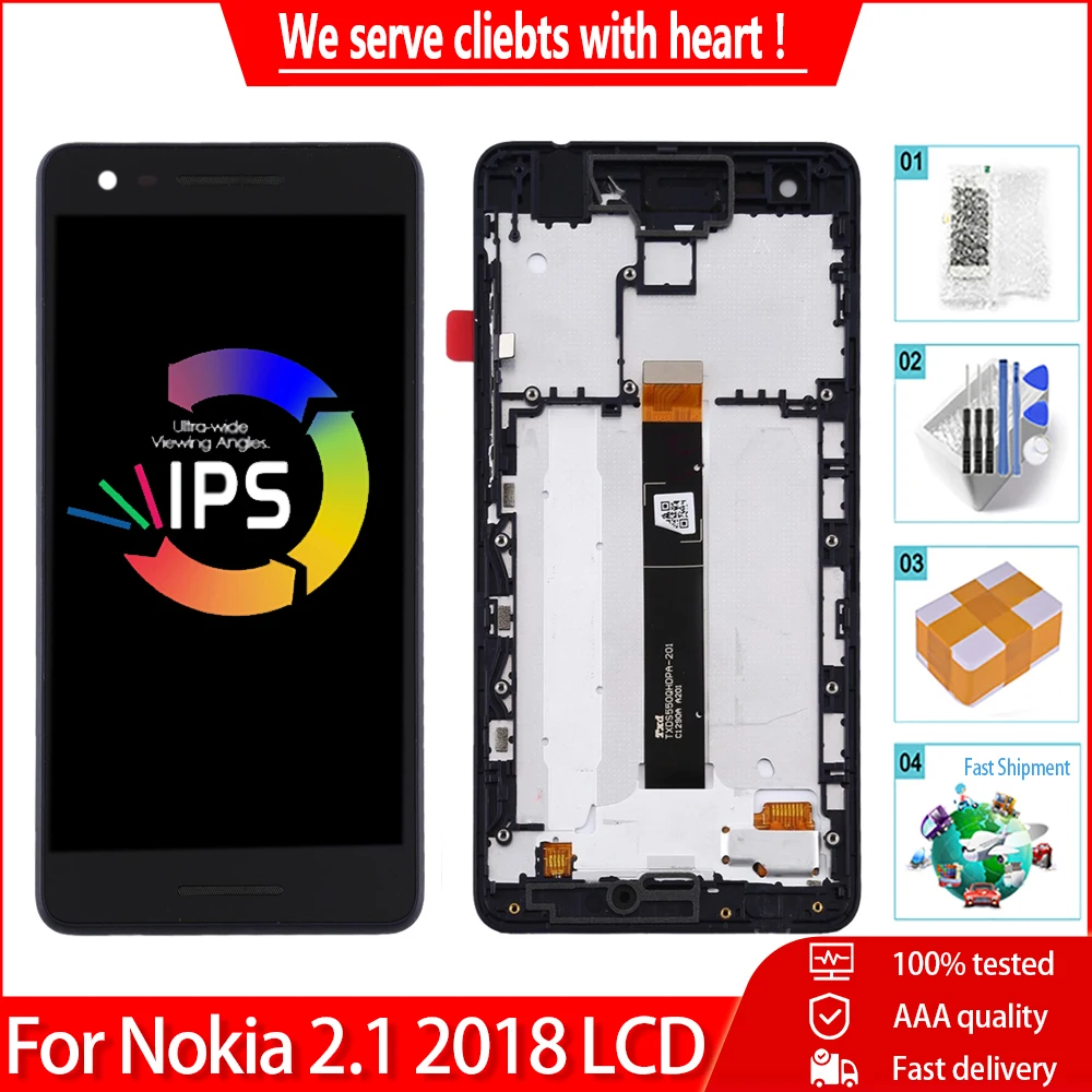 5 &quotоригинальный для Nokia 2 1 TA-1080 TA-1092 TA-1084 TA-1093 TA-1086 ЖК-дисплей сенсорный экран с