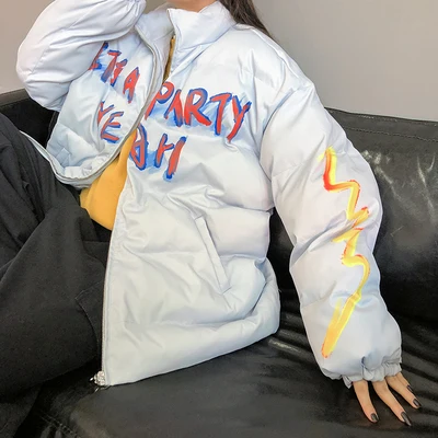 

In 2020, the new cotton-padded jacket female Harajuku student Korean loose cotton jacket winter coat tide
