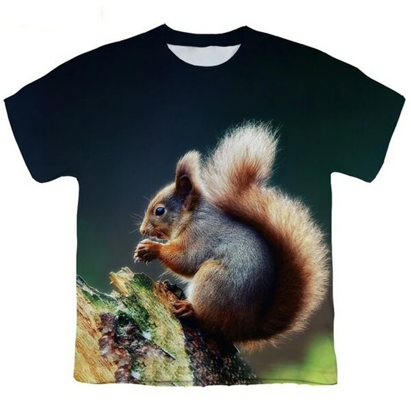 Мужские футболки с 3D-принтом хомяка в виде бычьей свинки женская и детская