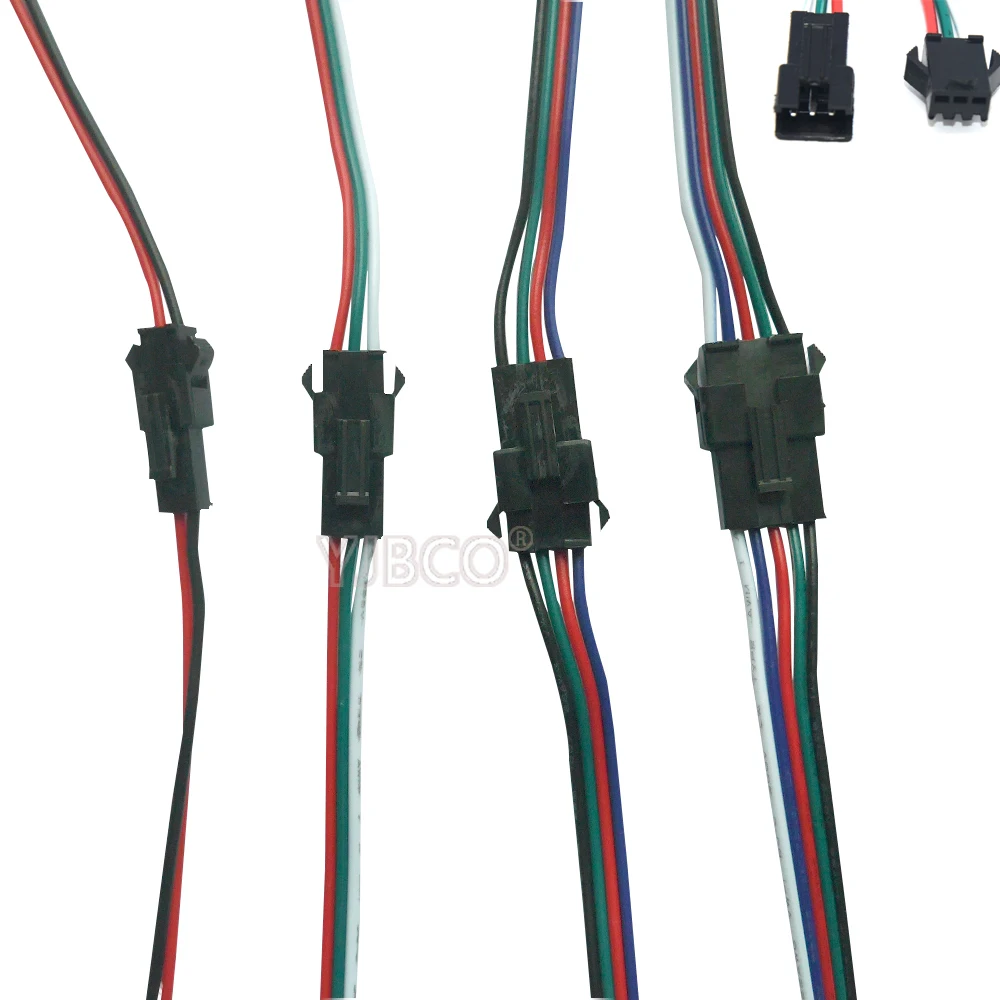 2pin 3pin 4pin 5pin JST светодиодный коннектор мужской и женский разъем для WS2811 WS2812 5050 3528