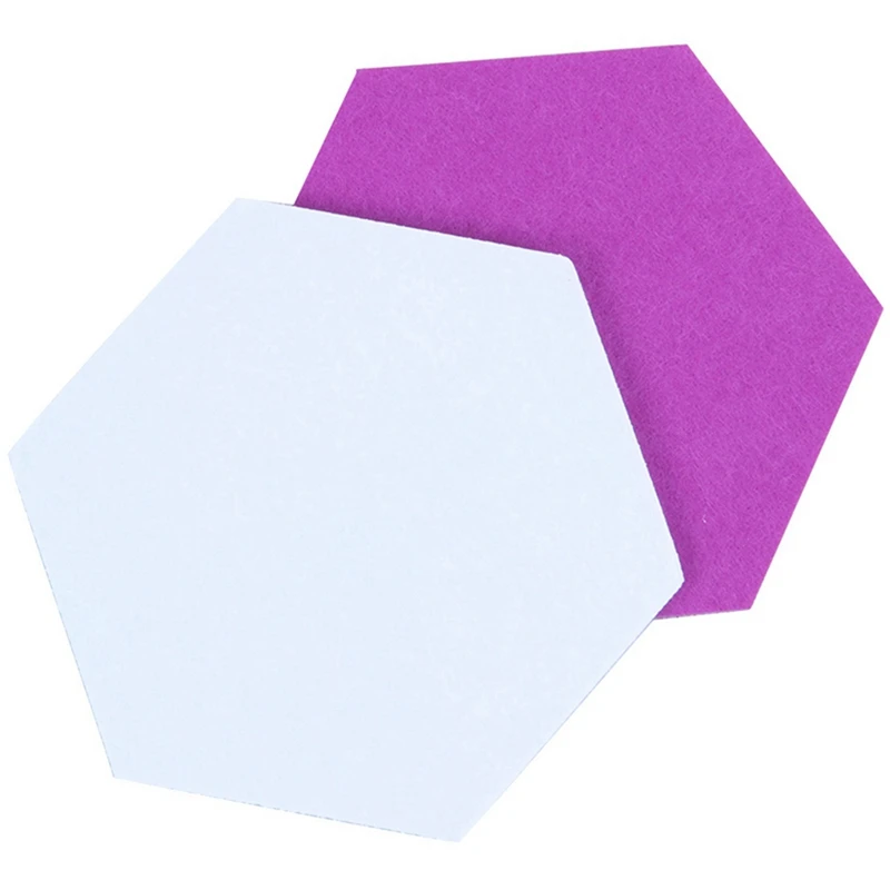 JEYL Set Of 6 Hexagon Felt Pin Board Self Adhesive Bulletin Memo Photo Cork Boards Colorful Foam Wall Decorative Tiles With Pu | Дом и сад