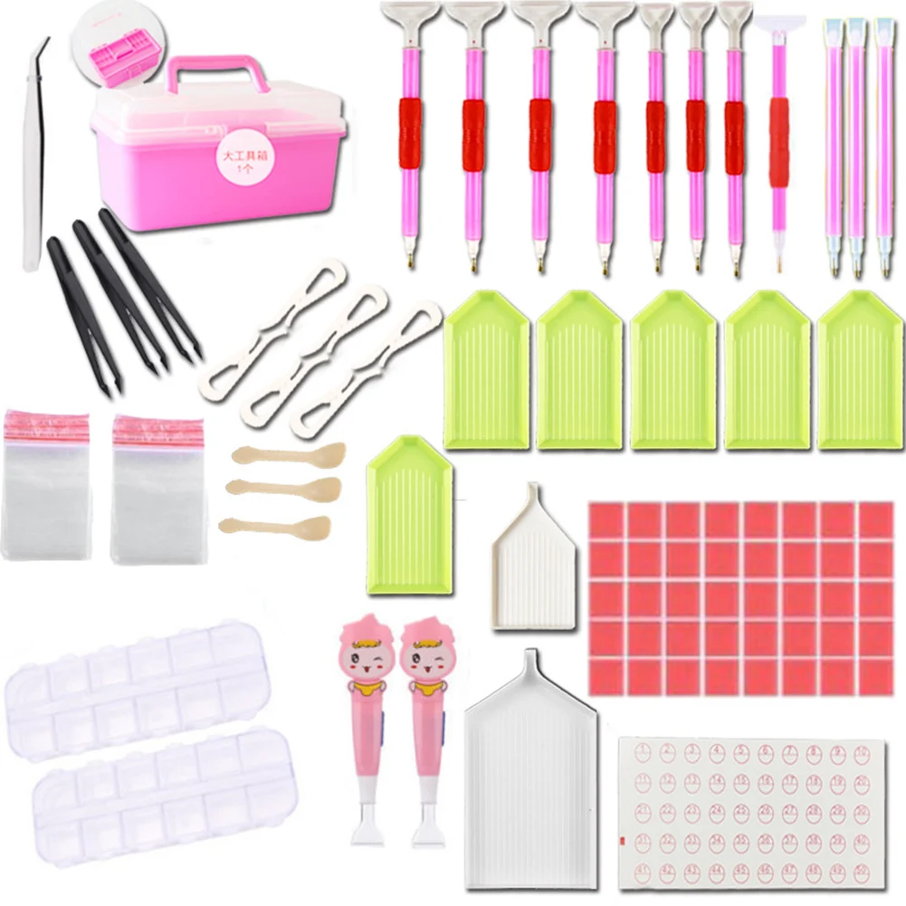 

Diamond Painting Set 117/20/38/22/15/52pcs, A4 LED Light Pad Kit, Tools and Accessories Kit for DIY Diamond Painting