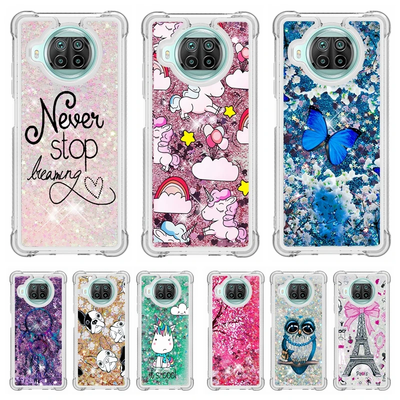 

Mi 10T Lite Case For Xiaomi Mi 10T Lite 5G Cover Quicksand Phone Case on For Xiaomi Mi 10T Pro Mi10T 10 T Lite Liquid Soft Cases