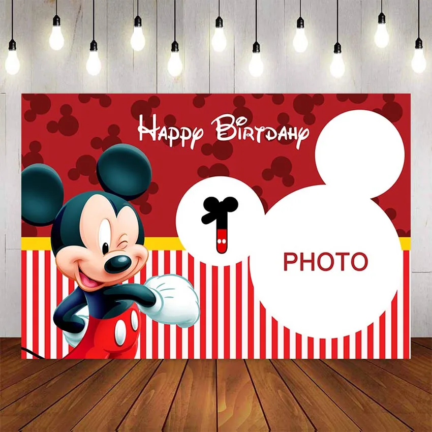 Sky blue Пользовательские фотографии фоны желтый красный тема Микки фон Мальчики День Рождения декоративный фон фотостудия баннер - Color: Sky blue